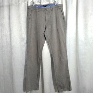 Banana Republic Kentfield Trouser 100% Cotton Taupe Herringbone 32x34